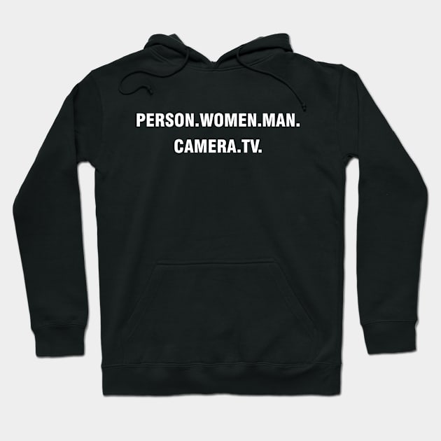 person woman man camera tv Hoodie by Magic Arts